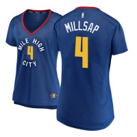 Womens 2018-19 Paul Millsap Denver Nuggets #4 Statement Blue Replica Jersey